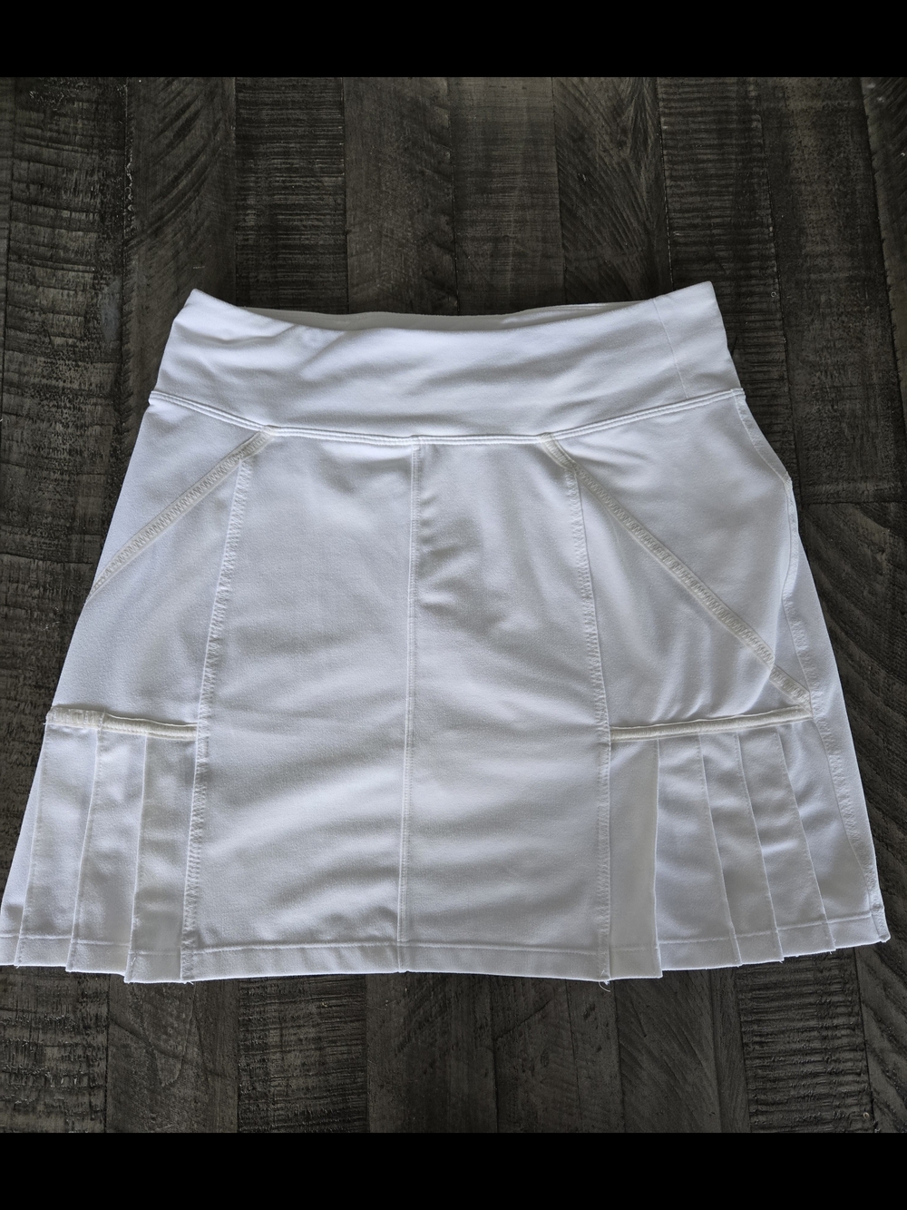 Athleta White Pleated Skater Tennis Skirt